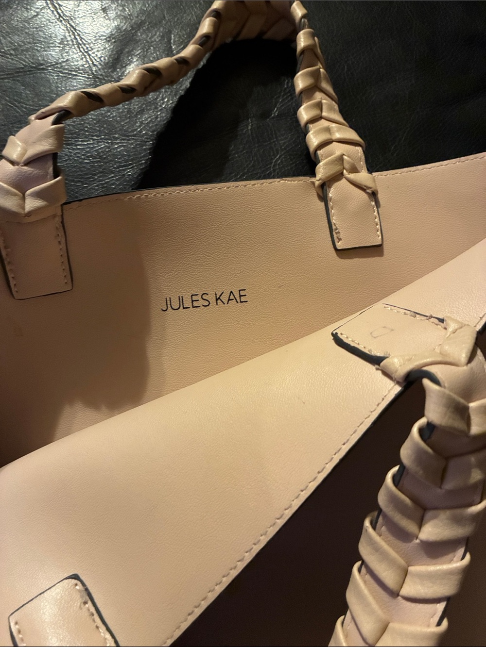 Jules Kae Nude Braided-Handle Tote Bag